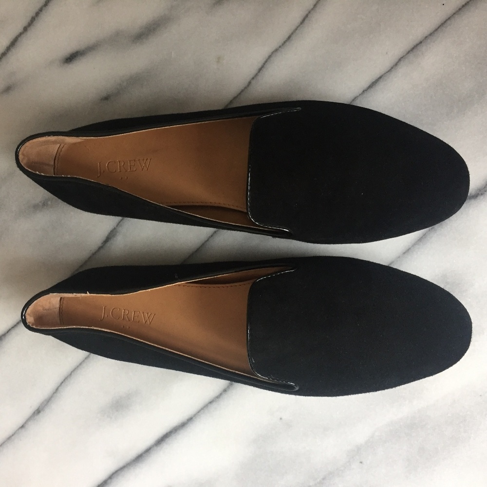 J. Crew BLACK SUEDE Addie Loafers SIZE 10
